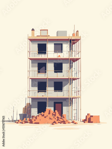 construction site with building