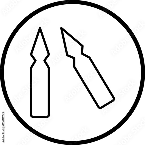 Ampoule Line Icon Style