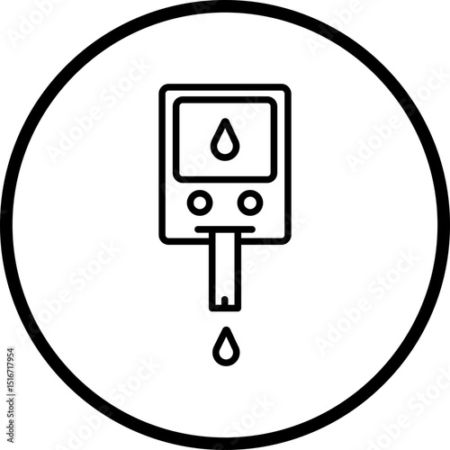 Diabetes Test Line Icon Style
