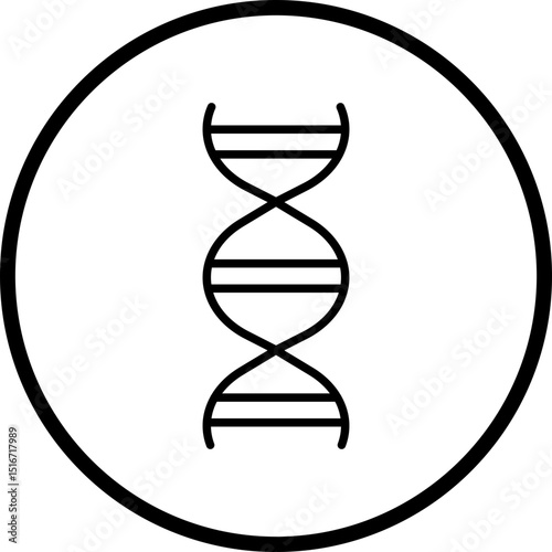 Dna Line Icon Style