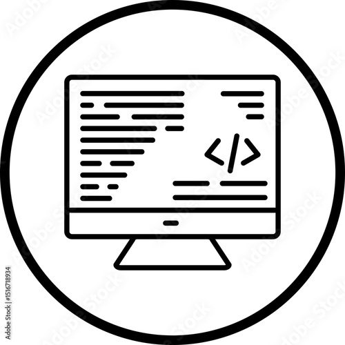 Coding Line Icon Style