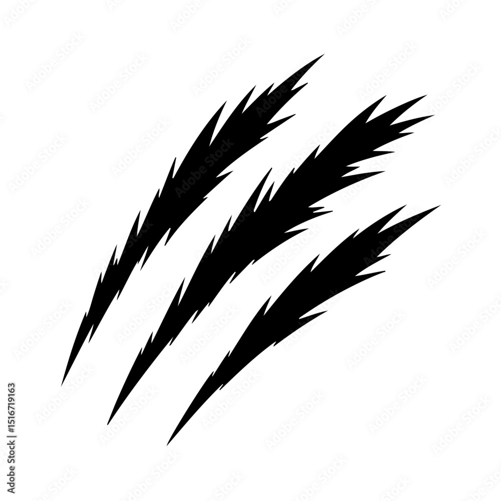 Obraz premium Dynamic Claw Marks Vector Art - Striking Scratch Effect