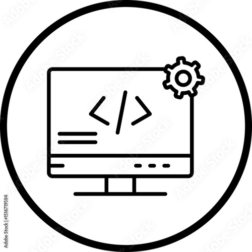 Web Development Line Icon Style