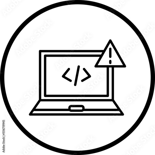 Code Error Line Icon Style