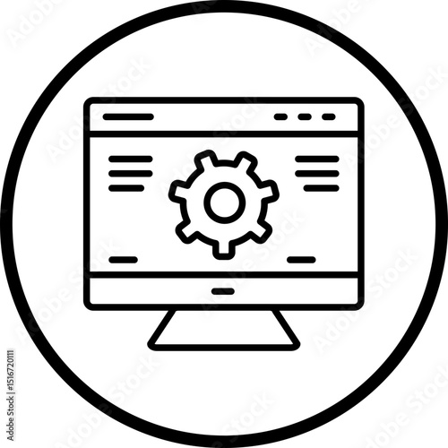 Web Maintenance Line Icon Style