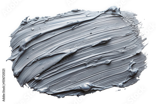 A textured swatch of metallic gray paint, showcasing smooth, flowing lines and varied thickness, perfect for artistic backgrounds or design projects.