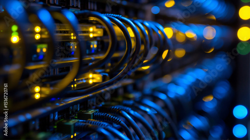 Hosting Provider Concept. Technical support of Internet provider, maintains datacenter work, monitors traffic and security system.	
