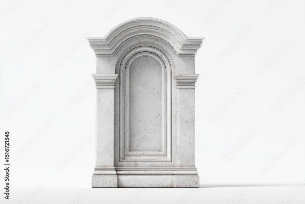 Obraz premium 3d-rendered window or door against stark white background emphasizing its form and design elements
