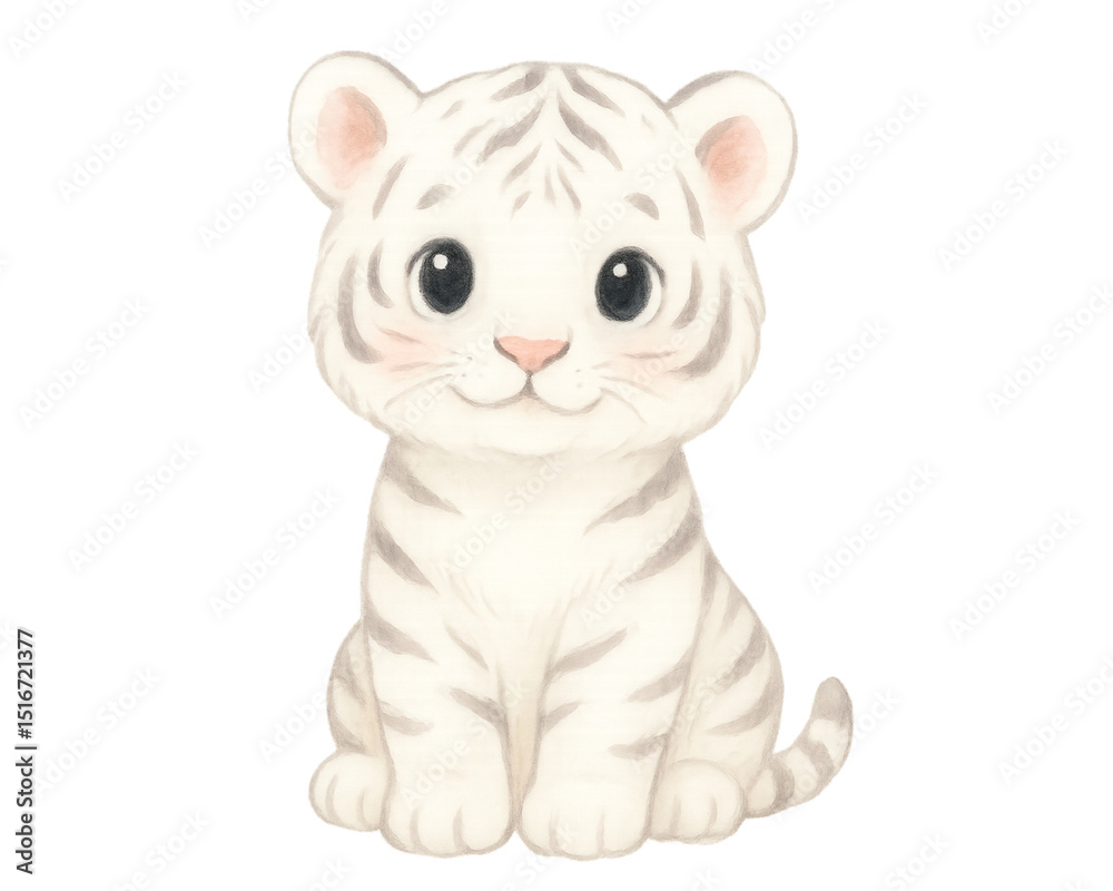 Fototapeta premium Baby White Tiger(赤ちゃんホワイトタイガー)