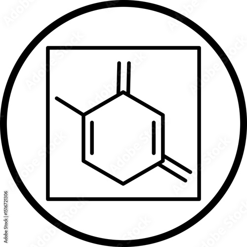 Thymine Line Icon Style