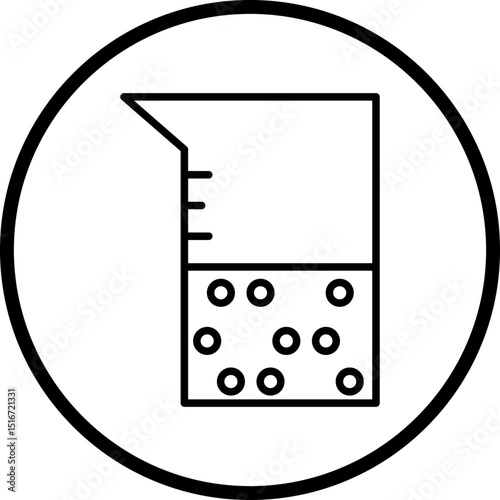 Chemistry Colloid Line Icon Style