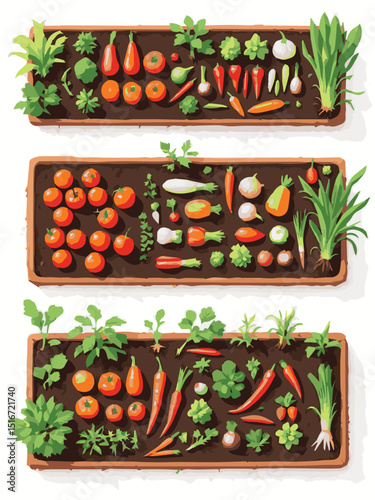 Vegetable Garden Layout – Top View