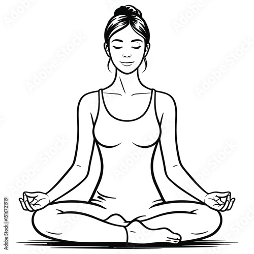 woman meditating in yoga pose