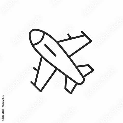 airplane flight icon sign vector