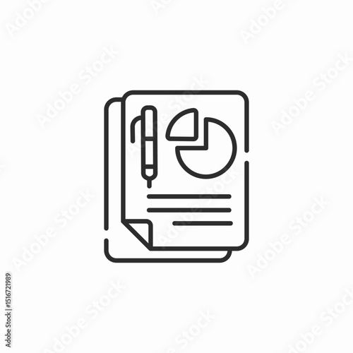 analytics report icon sign vector