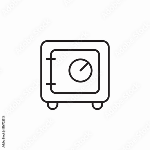bank safe icon sign vector