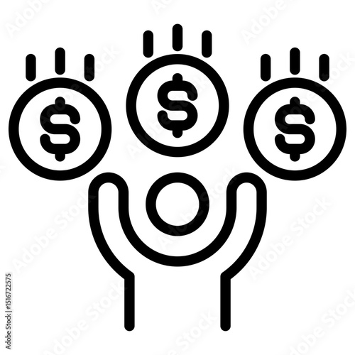 Millionaire icon in vector illustration