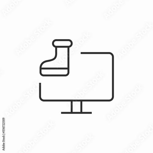boots online shop icon sign vector