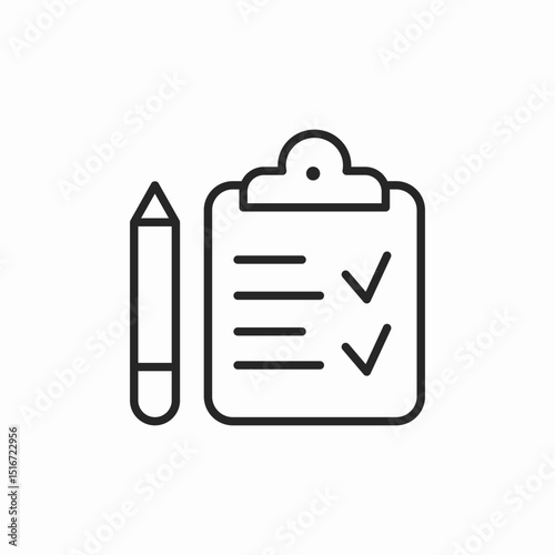 clipboard check list icon sign vector