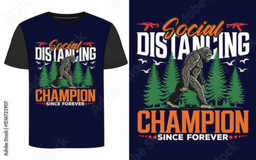Bigfoot T Shirt Design Premium Vector 