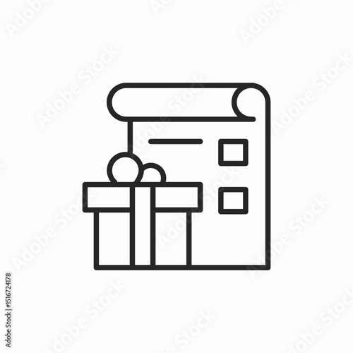 gift check list icon sign vector