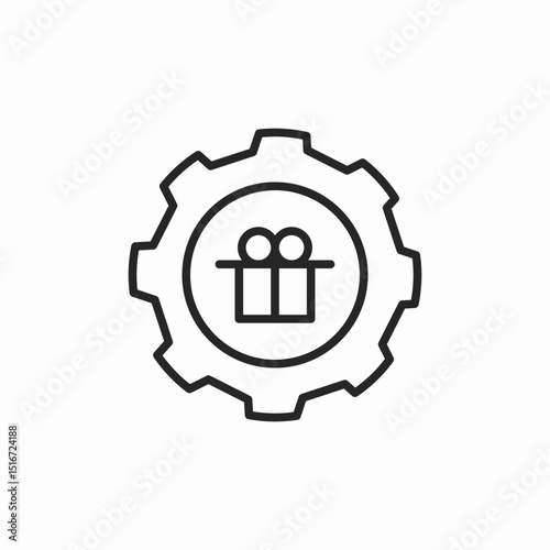 gift configuration icon sign vector