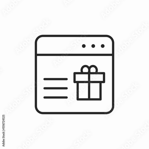 gifts website icon sign vector