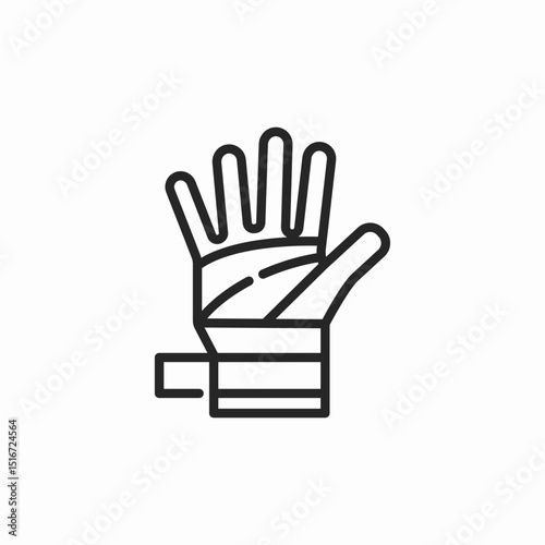 hand injury bandage icon sign vector