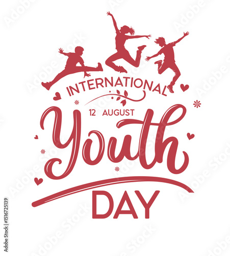 International Youth Day content, ideal for use in posters, t-shirts, and social media posts