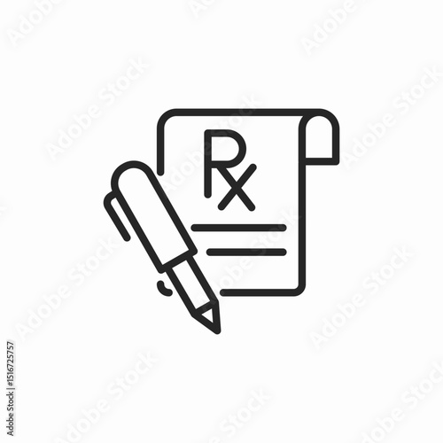 medicines prescriptions icon sign vector