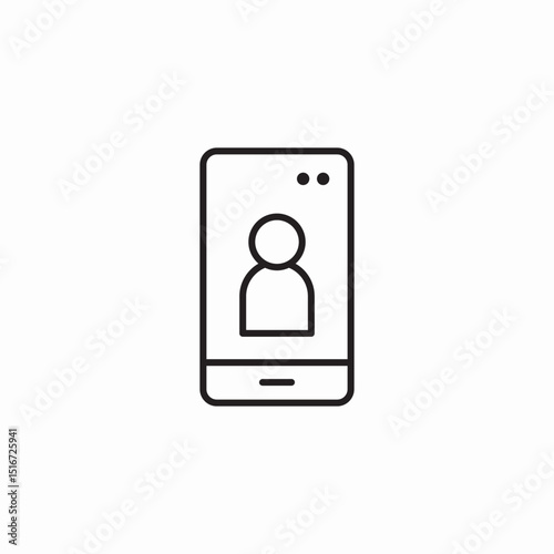 mobile person icon sign vector
