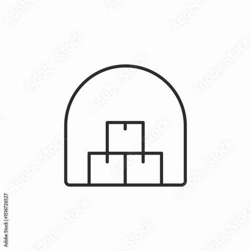 packages trolley icon sign vector