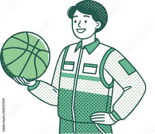 character profile of a confident and enthusiastic basketball coach who’s ready to lead their team into a new season. Describe what makes them a great leader, how they connect with their players, 