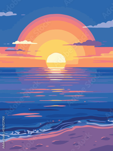 sunset over the sea