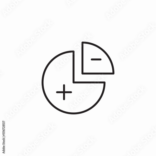 pie chart icon sign vector
