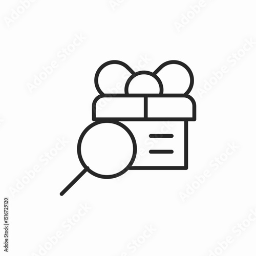 search gift icon sign vector