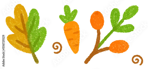 Wild food themed doodles showcasing wild food essentials