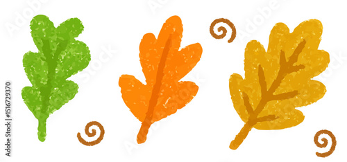 Set of autumn leaves