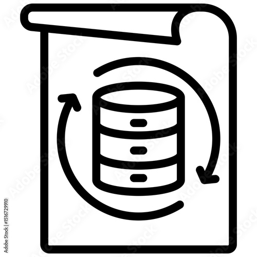 Data Retrieval Outline Icon