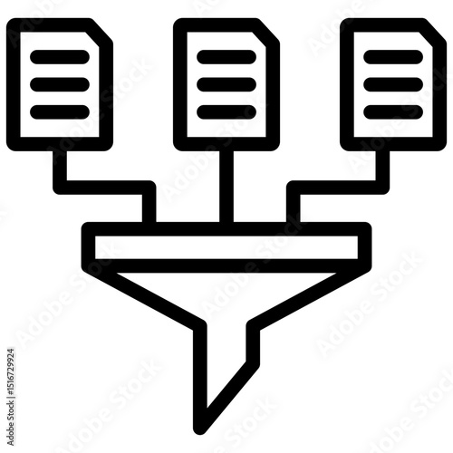 Data Summary Outline Icon