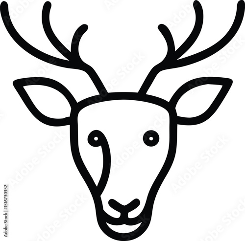 a-dear-head-on-white-background.eps
