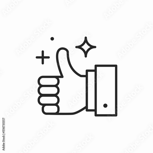 thumbs up like icon sign vector