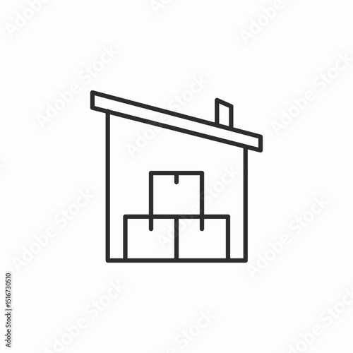 warehouse storage icon sign vector