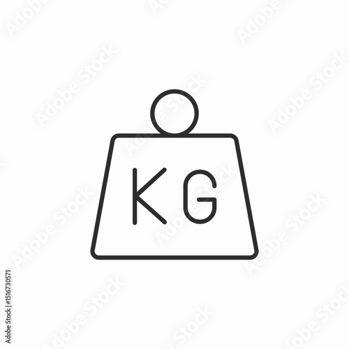 weight bell icon sign vector