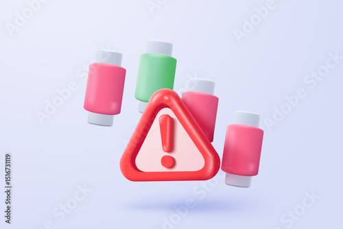 3D stock trading graph report for statistic in bubble icon. Sell and buy money cash and exchange with finance business failure, analyzing investment. 3d bank trading icon vector render illustration
