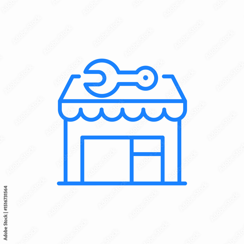 wrench shop icon sign vector wrench shop icon sign vector