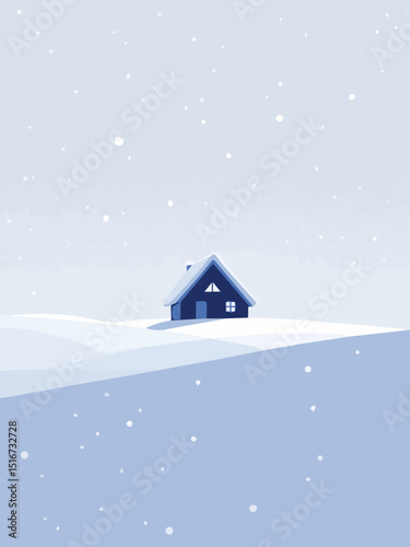 house in the snow