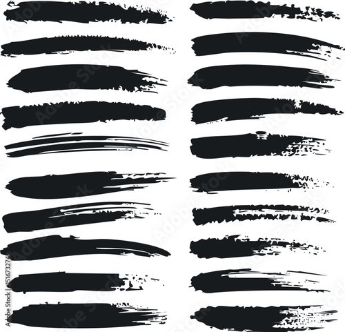Wallpaper Mural Set of Hand-Drawn Black Brush Strokes – Grunge Ink Stroke Collection for Artistic Designs, Backgrounds, Textures, and Creative Projects Torontodigital.ca