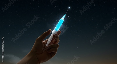 Hope's Injection: A Night Sky Syringe
