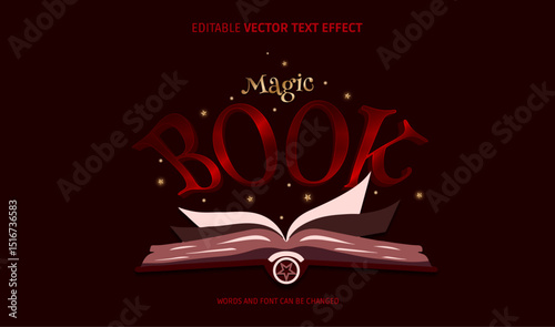 magic book editable text effect
